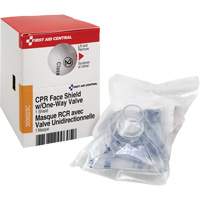 SmartCompliance&reg; Refill CPR Faceshield with One-Way Valve, Single Use Faceshield, Class 2 We Share Industrial Supply