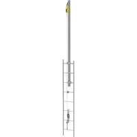 Latchways&reg; Vertical Ladder Lifeline with SRL Ladder Extension Post Kit, Stainless Steel We Share Industrial Supply