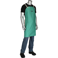 Dynamic Ironcat&reg; FR Cotton Sateen Apron, Bib, Green We Share Industrial Supply