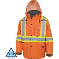 5030 Manteau de s&eacute;curit&eacute; matelass&eacute; imperm&eacute;able, Orange haute visibilit&eacute;, Petit We Share Industrial Supply