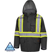 5031BK Manteau de s&eacute;curit&eacute; matelass&eacute; imperm&eacute;able, Noir, Petit We Share Industrial Supply