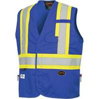 7730 FR-Tech&reg; Flame-Resistant Arc Safety Vest, Small, Royal Blue, 10 cal/cm² We Share Industrial Supply