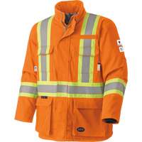 5533 Flame-Resistant Safety Parka, Small, High Visibility Orange, 58 cal/cm² We Share Industrial Supply
