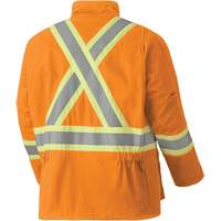 5533 Flame-Resistant Safety Parka, Small, High Visibility Orange, 58 cal/cm² We Share Industrial Supply