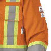 5533 Flame-Resistant Safety Parka, Small, High Visibility Orange, 58 cal/cm² We Share Industrial Supply