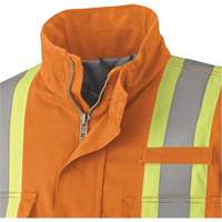 5533 Flame-Resistant Safety Parka, Small, High Visibility Orange, 58 cal/cm² We Share Industrial Supply