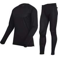 D2200A Premium Quick-Dry & Moisture-Wicking Underwear Set, Men's, X-Small, Black We Share Industrial Supply