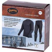 D2200A Premium Quick-Dry & Moisture-Wicking Underwear Set, Men's, X-Small, Black We Share Industrial Supply