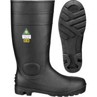 1022 Safety Boots, PVC, Steel Toe, Size 10, Puncture Resistant Sole We Share Industrial Supply