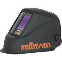 WHP4000 Premium Series ADF Welding Helmet with Extra-Large Blue Lens Technology, 3.94" L x 3.28" W View Area, Black/Orange We Share Industrial Supply