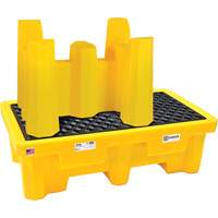 Ultra-Drum Rack 4-Drum Containment System without Drain, 53" L x 53" W x 77.8" H, 3000 US gal. Capacity We Share Industrial Supply