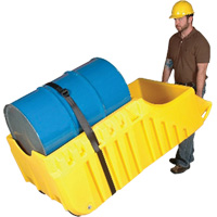 Drum Dolly, 26.5" L x 26.5" W x 5" H, 800 US gal. Spill Cap. We Share Industrial Supply