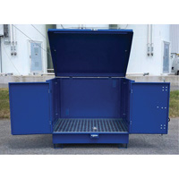 Palette de d&eacute;versement en acier avec couvercle rigide S-4 Ultra, 61" lo x 54,4" la x 52" h, Capacit&eacute; de charge 4700 lb We Share Industrial Supply
