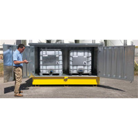 Ultra-Twin IBC en acier avec couvercle rigide, 123,4" lo x 73,4" la x 66,4" h, Capacit&eacute; de charge 12250 lb We Share Industrial Supply
