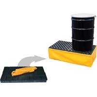 Ultra-Spill Pallet flexible, 2 barils, Capacit&eacute; de d&eacute;versement 66 gal. US, 48" x 24" x 14" We Share Industrial Supply