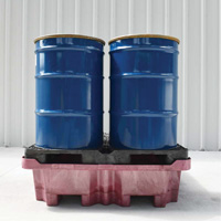 Palette de d&eacute;versement Ultra-Spill King, 4 barils, Capacit&eacute; de d&eacute;versement 85 gal. US, 51" x 51" x 17,5" We Share Industrial Supply