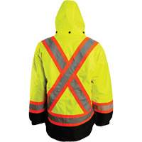 7-in-1 Jacket, Polyester, High Visibility Orange, X-Large We Share Industrial Supply
