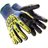 Gants r&eacute;sistants aux chocs Helix 3016, 7/Petit, Paume en PEHP, Poignet &eacute;lastique/Poignet en tricot We Share Industrial Supply