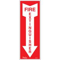 Enseigne Fire Extinguisher, 5" x 14", Vinyle, Anglais avec pictogramme We Share Industrial Supply