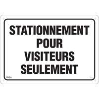 Enseigne  Stationnement pour visiteurs , 14" x 20", Aluminium, Français We Share Industrial Supply