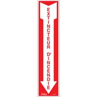 Enseigne  Extincteur d'incendie , 4" x 18", Vinyle, Français avec pictogramme We Share Industrial Supply