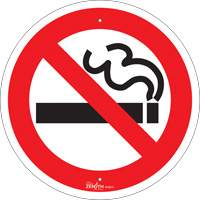 Enseigne de s&eacute;curit&eacute; conforme &agrave; la CSA - No Smoking, 12" x 12", Aluminium, Pictogramme We Share Industrial Supply