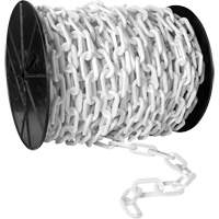 Heavy-Duty Plastic Safety Chain, Orange, 2" Link, 120' Length We Share Industrial Supply