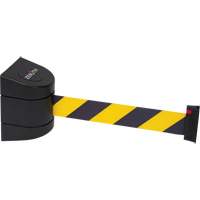 Barri&egrave;re murale magn&eacute;tique avec bande magn&eacute;tique, Plastique, Fixation magn&eacute;tique, 15', Ruban Noir et jaune We Share Industrial Supply