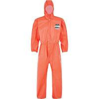 Combinaison MicroMax NS avec capuchon, poignets, taille et chevilles &eacute;lastiques, Petit, Orange, Microporeux We Share Industrial Supply