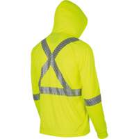 6965 Bird's-Eye Safety Hoodie, Small, High Visibility Lime-Yellow We Share Industrial Supply