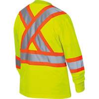 6969 Women's Bird's-Eye Long-Sleeved Safety Shirt, Polyester, X-Small, High Visibility Lime-Yellow We Share Industrial Supply