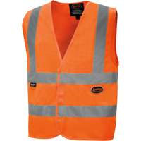 6885 Veste de s&eacute;curit&eacute; haute visibilit&eacute; en tricot chaîne, Orange haute visibilit&eacute;, Petit, Polyester We Share Industrial Supply