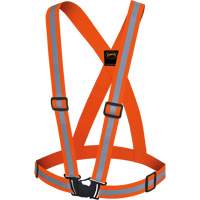 5496 High-Visibility Safety Sash, High Visibility Orange, Silver Reflective Colour, One Size We Share Industrial Supply