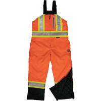 Ripstop Insulated Safety Bib Overall, Polyester, X-Small, High Visibility Orange We Share Industrial Supply
