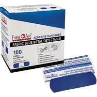 Bandages, Rectangular/Square, 3", Fabric Metal Detectable, Sterile We Share Industrial Supply