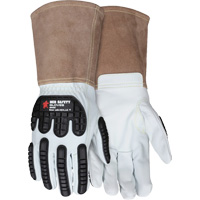 Gants en cuir pour le soudage, Moyen, Paume en Ch&egrave;vre, Poignet Manchette We Share Industrial Supply