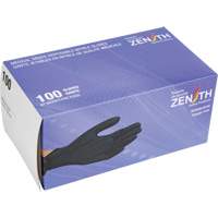 Gants d'examen de poids lourd &agrave; prise tactile, Grand, Nitrile, 8 mils, Sans poudre, Noir, Classe 2 We Share Industrial Supply