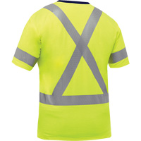 Bisley&reg; X-Back Short Sleeve Shirt, Poly-Cotton, Small, High Visibility Lime-Yellow We Share Industrial Supply