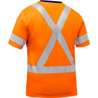 Bisley&reg; X-Back Short Sleeve Shirt, Poly-Cotton, Small, High Visibility Orange We Share Industrial Supply