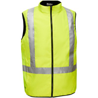 Veste bouffante r&eacute;versible avec X au dos Bisley, Jaune lime haute visibilit&eacute;, Petit, Polyester We Share Industrial Supply