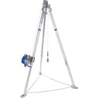 Tr&eacute;pied en aluminium pour espace clos avec cordage de s&eacute;curit&eacute; autor&eacute;tractable tri directionnel 8301098 We Share Industrial Supply