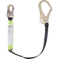 SA-6402-4 Shock Absorbing Lanyard, 4', Form Hook Center, Snap Hook Leg Ends, Polyester We Share Industrial Supply
