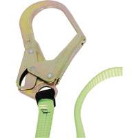 SA-54022-4 Shock Absorbing Lanyard, 4', Form Hook Center, Snap Hook Leg Ends, Polyester We Share Industrial Supply
