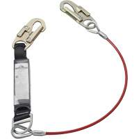 SA-5500-4 Shock Absorbing Lanyard, 4', Snap Hook Center, Snap Hook Leg Ends, Galvanized Steel We Share Industrial Supply