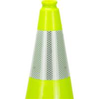 Premium Traffic Cone, 18", Lime Green, 6" Reflective Collar(s) We Share Industrial Supply