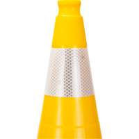 Premium Traffic Cone, 28", Yellow, 4" Reflective Collar(s) We Share Industrial Supply