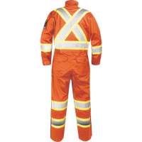 Combinaison ignifug&eacute;e avec bandes haute visibilit&eacute;, Taille Petit, Orange We Share Industrial Supply