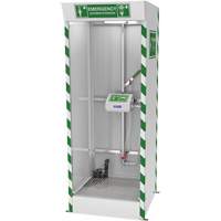 Cabine de douche d'urgence et douche oculaire/faciale couverte avec pompe de puisard We Share Industrial Supply