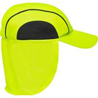 Chapeaux de refroidissement avec voiles pour le cou, Lime haute visibilit&eacute; We Share Industrial Supply
