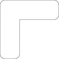 Floor Marking Shapes, L, 7" L x 3.5" W, White, Vinyl We Share Industrial Supply